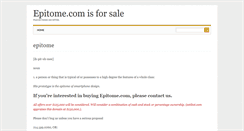 Desktop Screenshot of epitome.com